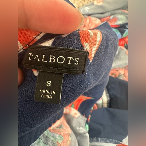 Talbots Floral V-Neck Maxi Dress size 8 - Picture 9 of 11